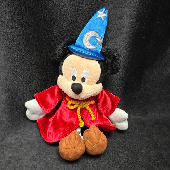Vintage Disney Parks Mickey Mouse Sorcerers Apprentice Mini Plush Stuffed Animal - Picture 1 of 11